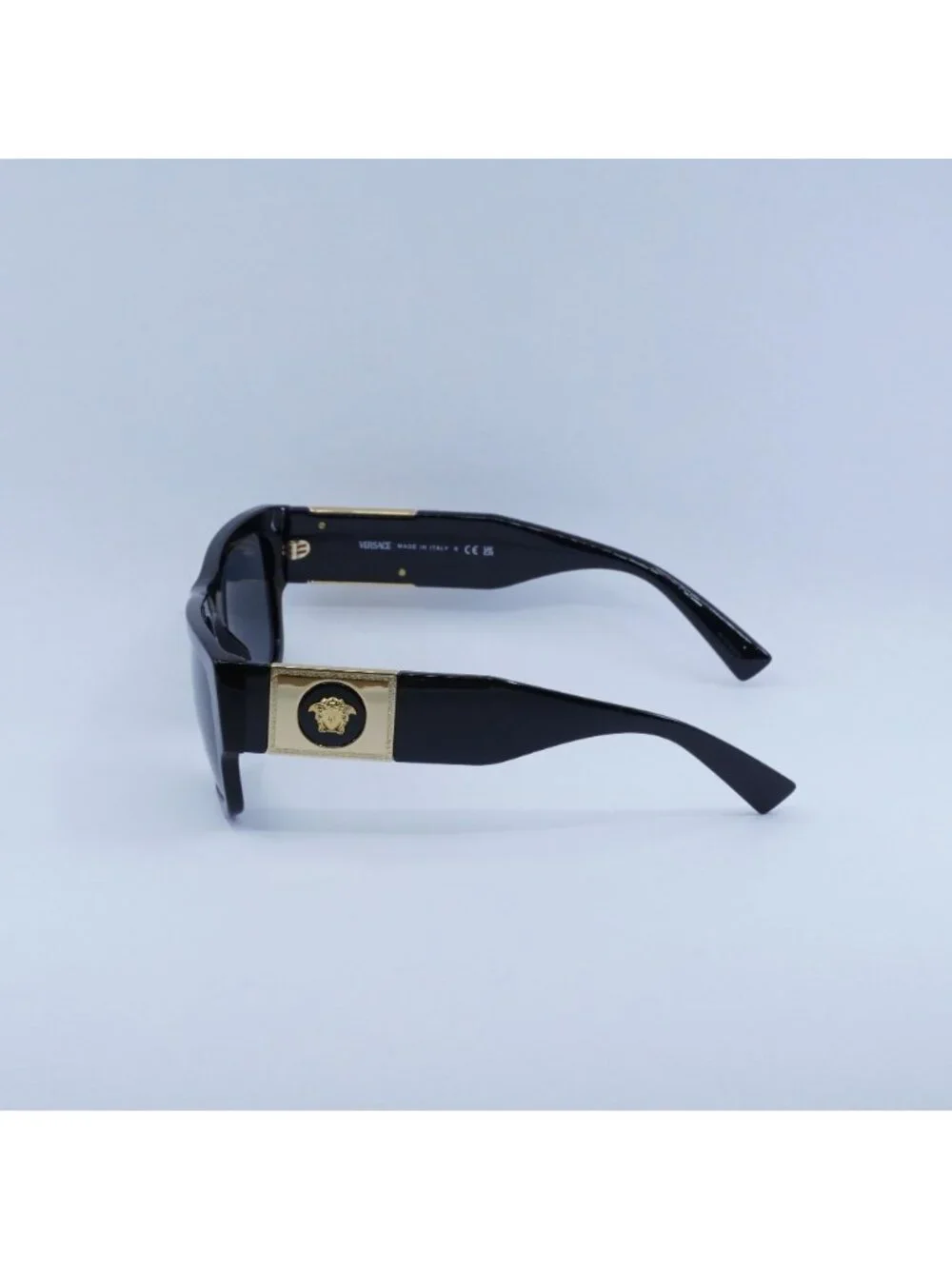 Versace VE4406 GB1/87 Sunglasses Black Rectangle Frame, Grey Lenses